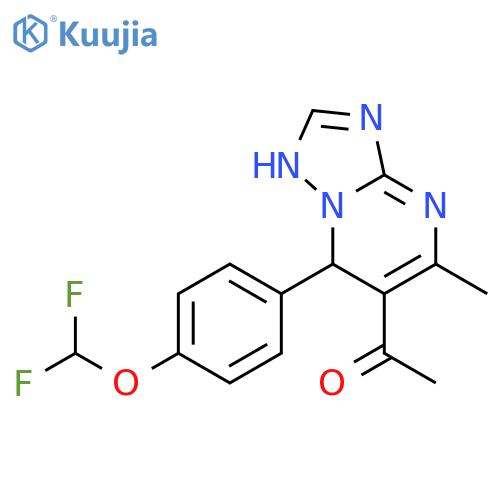 1-{7-4-(difluoromethoxy)phenyl-5-methyl-4H,7H-1,2,4triazolo1,5-apyrimidin-6-yl}ethan-1-one structure