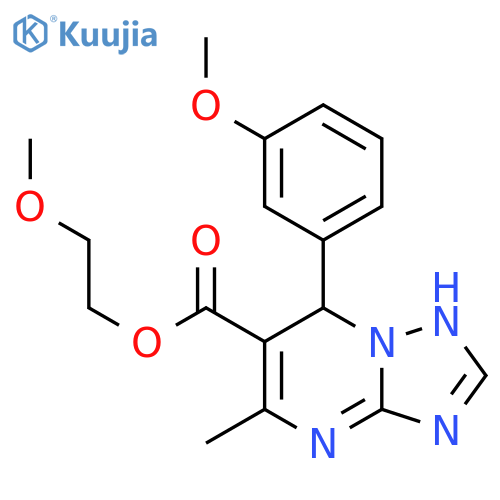 2-methoxyethyl 7-(3-methoxyphenyl)-5-methyl-4H,7H-1,2,4triazolo1,5-apyrimidine-6-carboxylate structure
