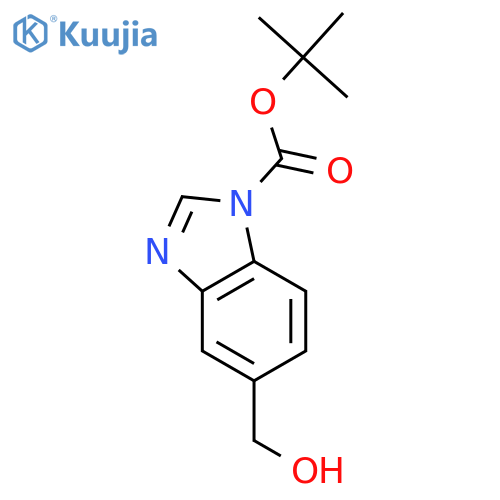tert-Butyl 5-(hydroxymethyl)-1H-benzo[d]imidazole-1-carboxylate structure