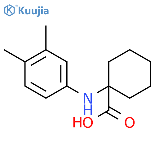 1-(3,4-dimethylanilino)cyclohexane-1-carboxylic Acid structure
