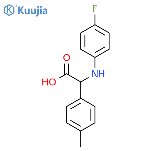 2-((4-Fluorophenyl)amino)-2-(p-tolyl)acetic acid structure
