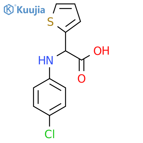 2-((4-Chlorophenyl)amino)-2-(thiophen-2-yl)acetic acid structure