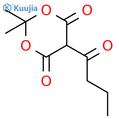 1,3-DIOXANE-4,6-DIONE, 2,2-DIMETHYL-5-(1-OXOBUTYL)- structure