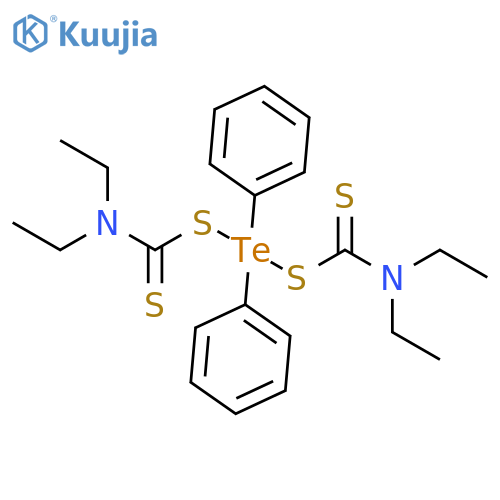Tellurium, bis(diethylcarbamodithioato-S)diphenyl-, (T-4)- structure