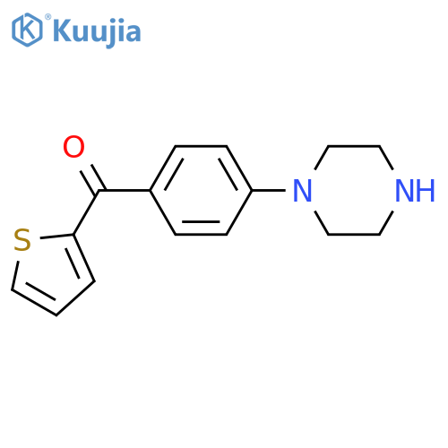 (4-Piperazin-1-ylphenyl)(2-thienyl)methanone structure