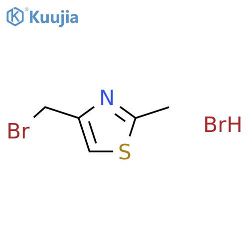 4-(bromomethyl)-2-methyl-1,3-thiazole hydrobromide structure