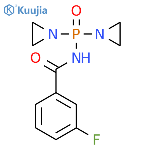 N-[bis(aziridin-1-yl)phosphoryl]-3-fluorobenzamide structure