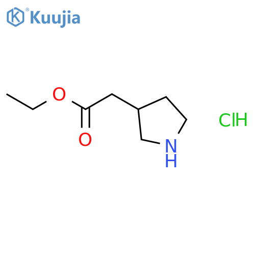 Ethyl 2-(pyrrolidin-3-yl)acetate hydrochloride structure