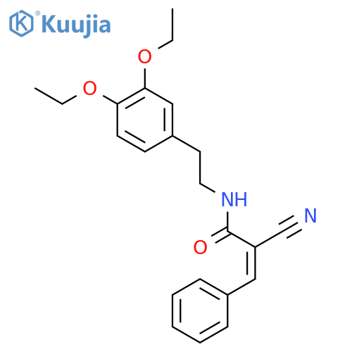 2-cyano-N-[2-(3,4-diethoxyphenyl)ethyl]-3-phenylprop-2-enamide structure