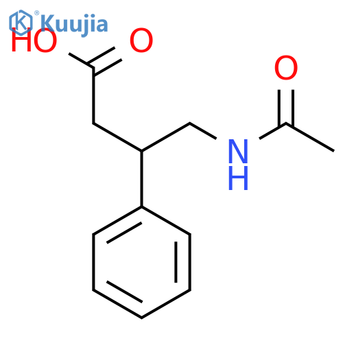 4-acetamido-3-phenylbutanoic acid structure