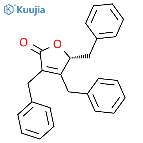 2(5H)-FURANONE, 3,4,5-TRIS(PHENYLMETHYL)-, (5R)- structure