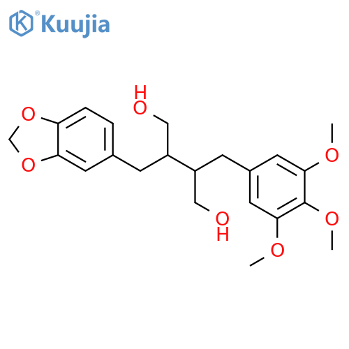 (2s,3s)-2-(1,3-benzodioxol-5-ylmethyl)-3-[(3,4,5-trimethoxyphenyl)methyl]butane-1,4-diol structure