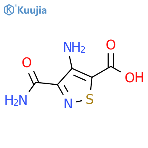 4-amino-3-carbamoyl-1,2-thiazole-5-carboxylic acid structure