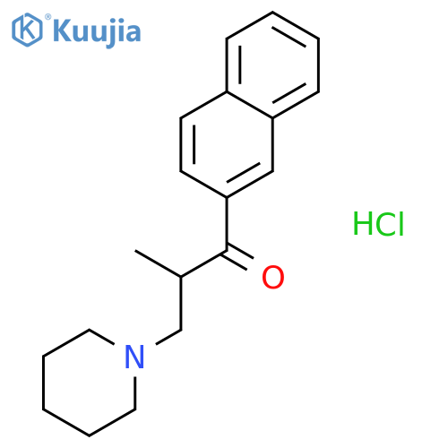 1-Propanone,2-methyl-1-(2-naphthalenyl)-3-(1-piperidinyl)-, hydrochloride (1:1) structure