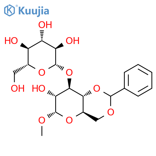 Methyl 4,6-Di-O-benzylidene-3-O-(beta-D-glucopyranoside)-alpha-D-glucopyranoside structure