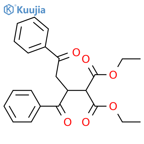 Propanedioic acid, (1-benzoyl-3-oxo-3-phenylpropyl)-, diethyl ester structure