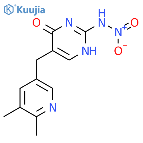 4(1H)-Pyrimidinone, 5-[(5,6-dimethyl-3-pyridinyl)methyl]-2-(nitroamino)- structure