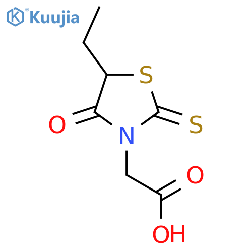 2-(5-ethyl-4-oxo-2-sulfanylidene-1,3-thiazolidin-3-yl)acetic Acid structure