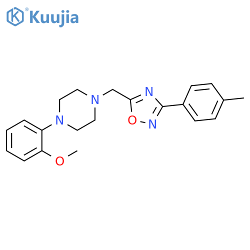 5-[[4-(2-methoxyphenyl)piperazin-1-yl]methyl]-3-(4-methylphenyl)-1,2,4-oxadiazole structure