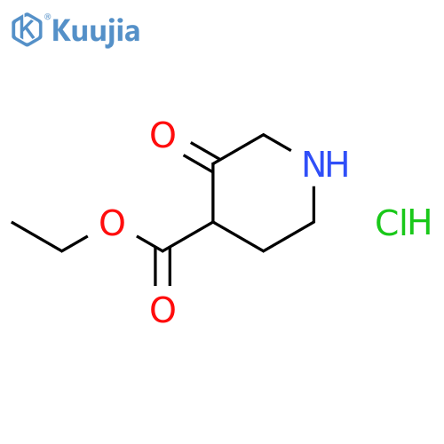 Ethyl 3-oxopiperidine-4-carboxylate hydrochloride structure