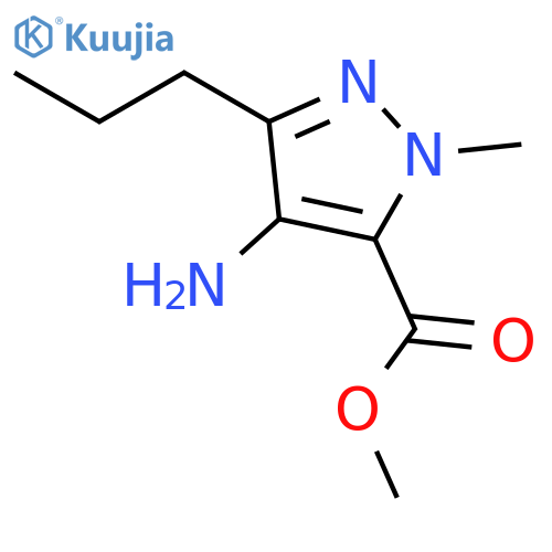 Methyl 4-amino-1-methyl-3-propyl-1H-pyrazole-5-carboxylate structure