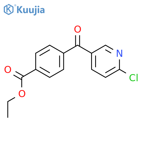 2-Chloro-5-(4-ethoxycarbonylbenzoyl)pyridine structure