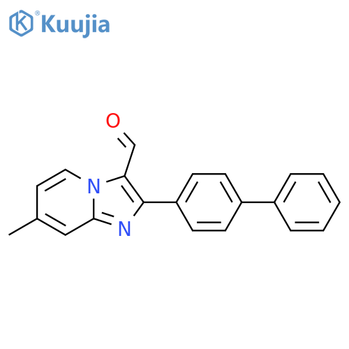 2-Biphenyl-4-yl-7-methylimidazo[1,2-a]pyridine-3-carbaldehyde structure