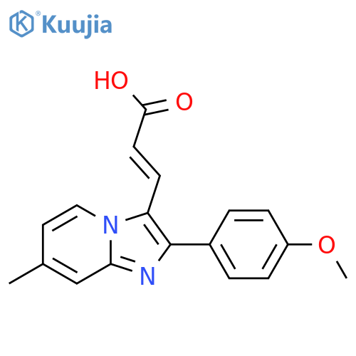 3-(2-(4-Methoxyphenyl)-7-methylimidazo[1,2-a]pyridin-3-yl)acrylic acid structure