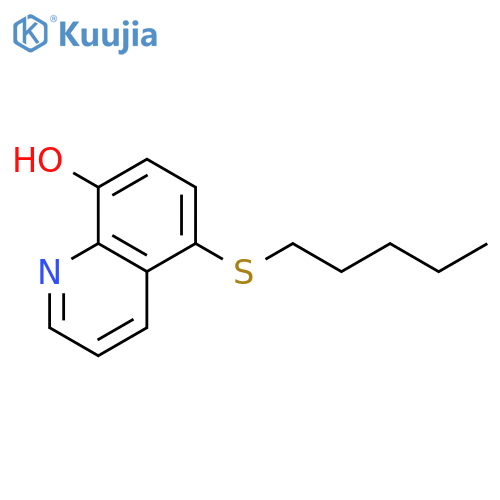 8-Quinolinol, 5-(pentylthio)- structure