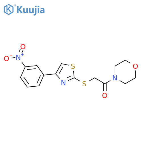 1-(morpholin-4-yl)-2-{[4-(3-nitrophenyl)-1,3-thiazol-2-yl]sulfanyl}ethan-1-one structure