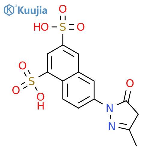 6-(4,5-dihydro-3-methyl-5-oxo-1H-pyrazol-1-yl)-1,3-naphthalenedisulfonic acid structure