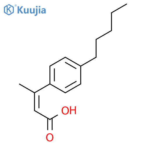 2-BUTENOIC ACID, 3-(4-PENTYLPHENYL)-, (E)- structure