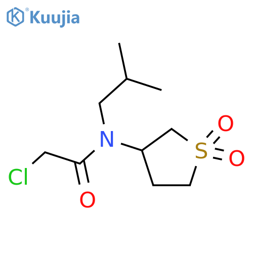 2-chloro-N-(1,1-dioxo-1λ?-thiolan-3-yl)-N-(2-methylpropyl)acetamide structure