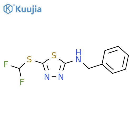 N-benzyl-5-[(difluoromethyl)thio]-1,3,4-thiadiazol-2-amine structure
