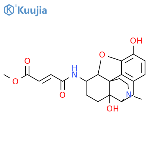 2-Butenoic acid, 4-[[(5a,6b)-4,5-epoxy-3,14-dihydroxy-17-methylmorphinan-6-yl]amino]-14-hydroxy-4-oxo-,methyl ester, (2E)- (9CI) structure