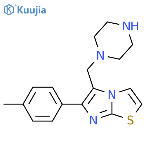 5-(Piperazin-1-ylmethyl)-6-(p-tolyl)imidazo[2,1-b]thiazole structure