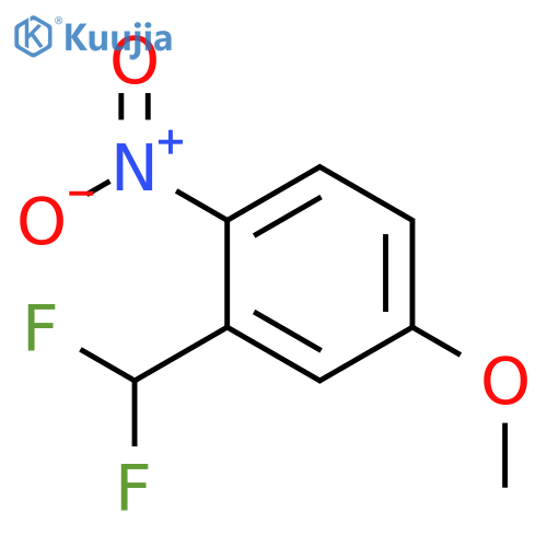 Benzene, 2-(difluoromethyl)-4-methoxy-1-nitro- structure