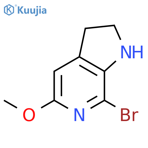 7-bromo-5-methoxy-1H,2H,3H-pyrrolo[2,3-c]pyridine structure