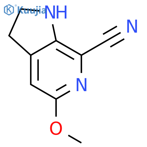 5-methoxy-1H,2H,3H-pyrrolo[2,3-c]pyridine-7-carbonitrile structure