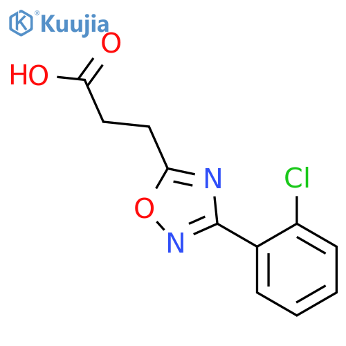 3-3-(2-Chlorophenyl)-1,2,4-oxadiazol-5-ylpropanoic acid structure