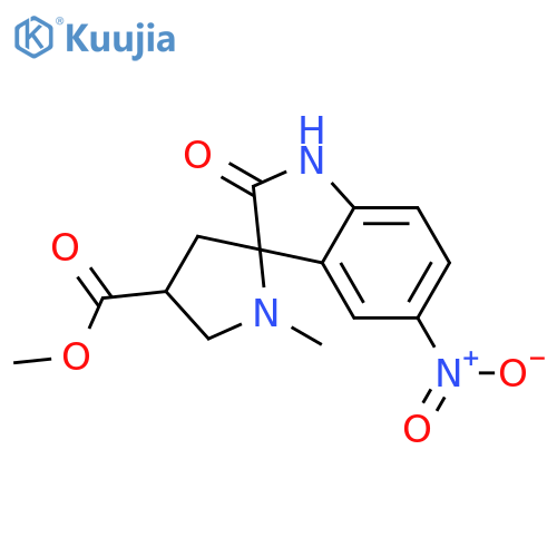 <br>methyl 1'-methyl-5-nitro-2-oxo-1,2-dihydrospiro[indole-3,2'-pyrrolidine]-4' -carboxylate structure