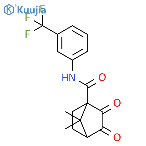 7,7-Dimethyl-2,3-dioxo-N-[3-(trifluoromethyl)phenyl]bicyclo[2.2.1]heptane-1-carboxamide structure