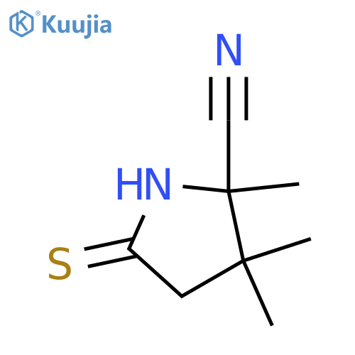 2,3,3-trimethyl-5-thioxo-2-Pyrrolidinecarbonitrile structure
