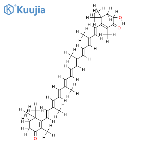 (3S)-3-Hydroxy-beta,beta-carotin-4,4'-dion structure