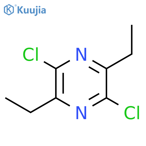 Pyrazine,2,5-dichloro-3,6-diethyl- structure