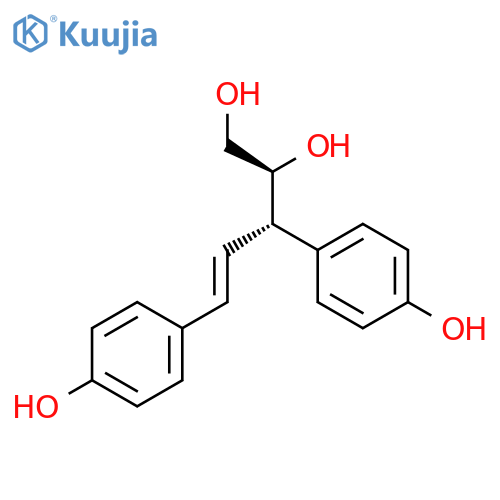 4-Pentene-1,2-diol,3,5-bis(4-hydroxyphenyl)-, (2S,3S,4E)- structure