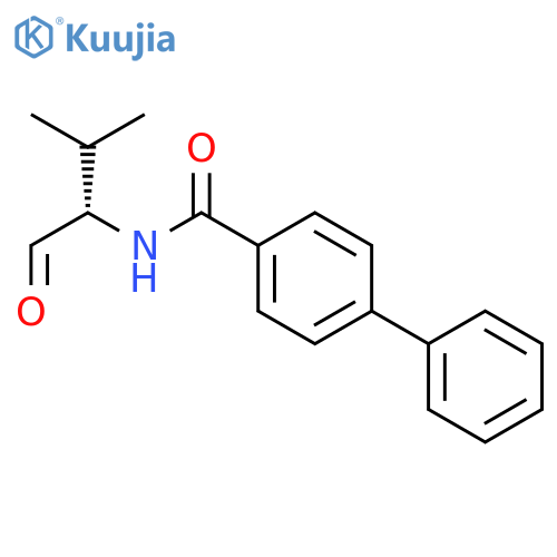 [1,1'-Biphenyl]-4-carboxamide, N-[(1S)-1-formyl-2-methylpropyl]- structure