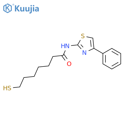 HEPTANAMIDE, 7-MERCAPTO-N-(4-PHENYL-2-THIAZOLYL)- structure