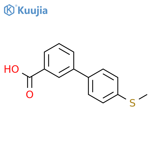 4'-Methylsulfanyl-biphenyl-3-carboxylic Acid structure
