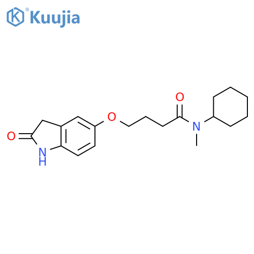 Butanamide,N-cyclohexyl-4-[(2,3-dihydro-2-oxo-1H-indol-5-yl)oxy]-N-methyl- structure